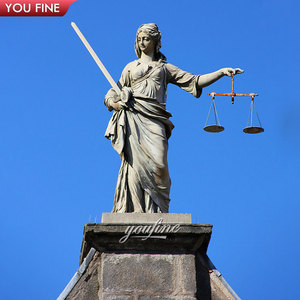 美しい大理石の屋外の正義の像 - Product Image 3