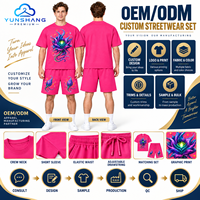 Ensemble T-shirt et short en tissu tricoté respirant imprimé numériquement, motif Alien Carnivorous Plant, streetwear unisexe personnalisé