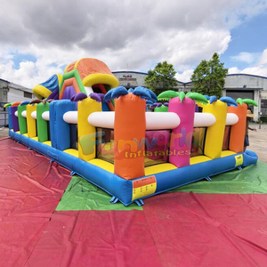 Castillo inflable para niños, casa de brinco, parque infantil inflable grande, paraíso tropical. - Product Image 2