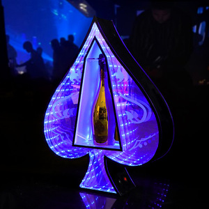 Wan Zhan LED Wine <b>Stand</b> Spade Shape Champagne Display Bar KTV Nightclub Decor Modern Lighted Rack - Product Image 3