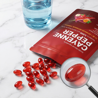Gélules de piment doux pour adultes sous marque privée OEM, fabriquées à partir de matières premières végétales sélectionnées, avec service de formule et d'emballage personnalisés