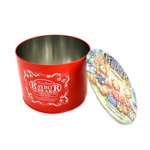 Confezione di biscotti tondi in Europa stampati su misura confezione di cioccolato dolci regalo cibo in <span class=keywords><strong>metallo</strong></span> contenitore con buona funzione di sigillatura - Product Image 5