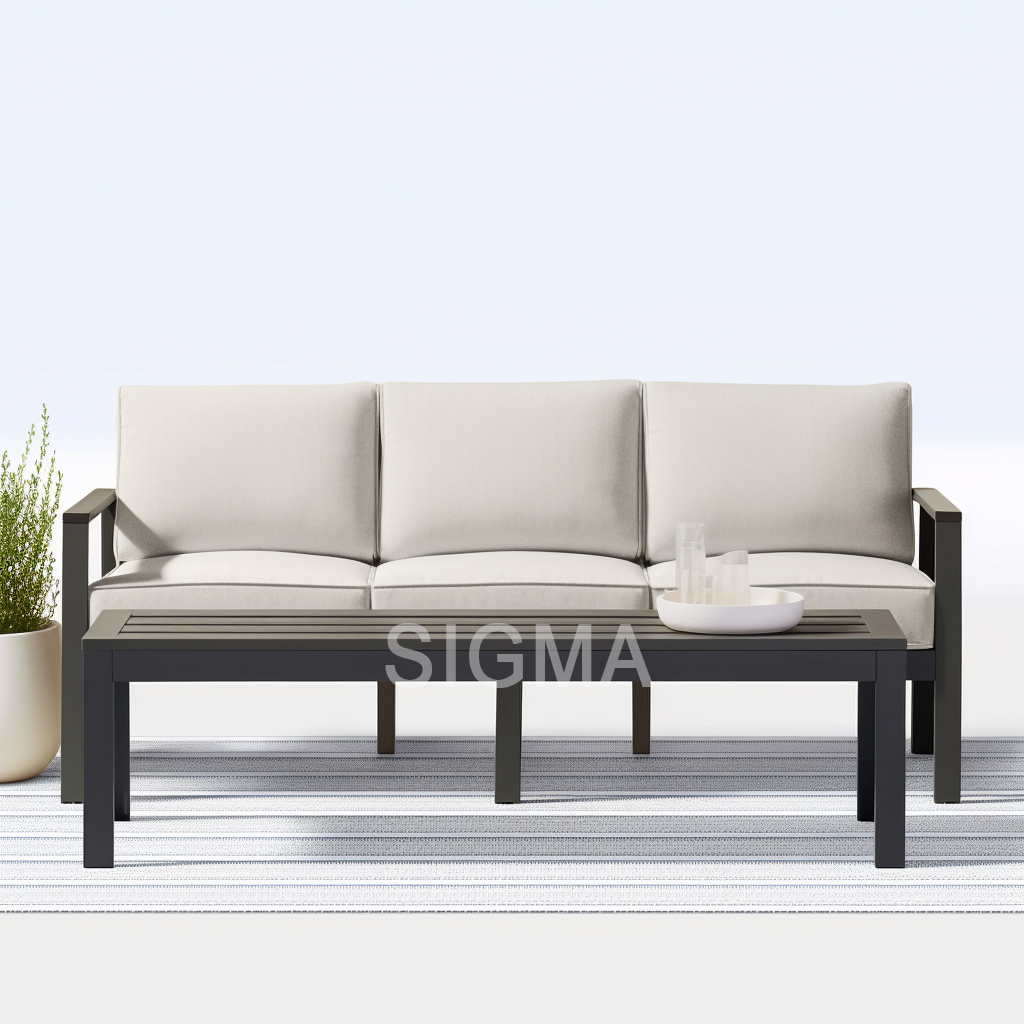 Modern Design Patio Garden Sofas Luxury Powdercoated Aluminum Outdoor Furniture