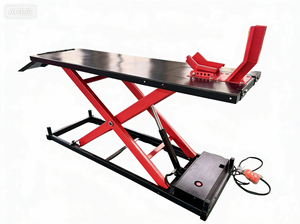 Sollevatore Idraulico a Forbice in Acciaio a Un Cilindro per Auto e Moto, Azionamento Elettrico, Capacità 700kg - Product Image 2