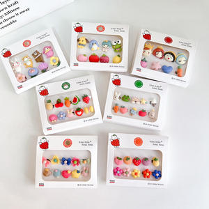 Caja de accesorios para el cabello de colores para niños, pinzas para el pelo de princesa con dibujos animados de conejos, cola de poni - Product Image 4