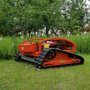 Kendinden tahrikli elektrikli çim biçme makinesi Robot gaz uzaktan kumanda traktör kar küreği ile bıçak