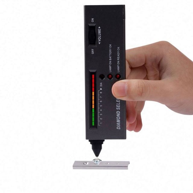 TEBAK Diamond Gems Tester Pen Portable Gemstone Selector Tool LED Indicator Accurate Reliable Jewelry Test Tool