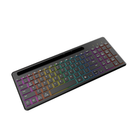 Nouveau clavier compact à 99 touches, rétroéclairage RVB de 9,8 pouces, en plastique, à mécanisme ciseaux, rechargeable USB Type C, double mode 2,4G BT pour ordinateurs de bureau et portables