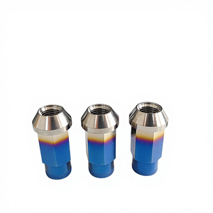 Écrous de moyeu en alliage de titane polis M12*1.25/1.5*48mm longs GR5 Classe 10.9, vis de moyeu modifiées pour l'automobile, écrous de capuchon de roue - Product Image 4