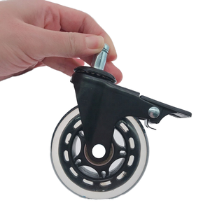 Roue pivotante en acier avec frein pour <span class=keywords><strong>support</strong></span> <span class=keywords><strong>TV</strong></span>, capacité 70 kg, en nylon 70 mm, prix fabricant - Product Image 1