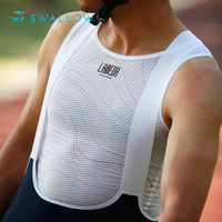 SWALLOW Sous-vêtement de base respirant et léger pour homme, sans couture, personnalisable ODM/OEM, sans manches, pour le cyclisme, avec tissu à mailles larges