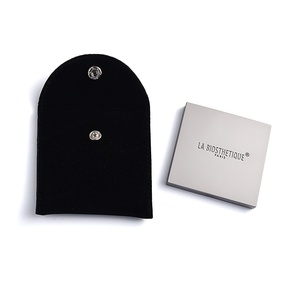 Miroir de poche personnalisé avec logo, miroir compact de luxe gris mat, double face - Product Image 2