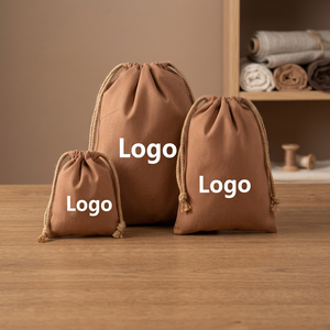 PFIVE Personalized High Quality Double String Cotton Drawstring Backpack Brown Bohemian Style All Seasons Fashion Design ~140 - Product Image 3
