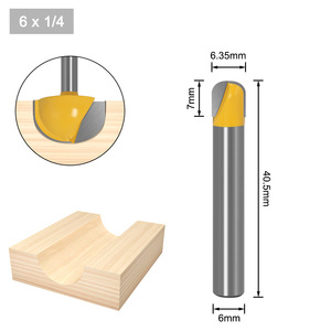 Fraise à rainurer à deux dents à bout rond de 6 mm, 1 pièce, pour le travail du bois, personnalisable, compatible ODM et OEM - Product Image 4