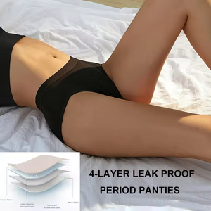 Culotte d'époque grande taille pour femmes culotte physiologique taille haute menstruelle en bambou sous-vêtements menstruels <span class=keywords><strong>cycle</strong></span> culotte <span class=keywords><strong>de</strong></span> <span class=keywords><strong>menstruation</strong></span> - Product Image 2