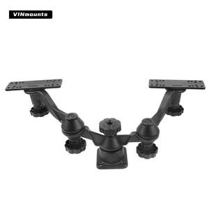 Soporte VINmounts de doble brazo para sonda de pesca, ecológico, giratorio para dos unidades de 6 pulgadas, soporte marino de aluminio ajustable 360° - Product Image 2