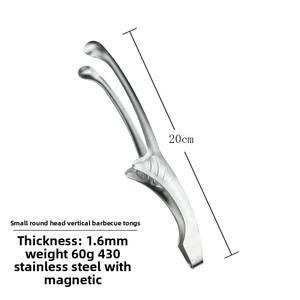 Pinzas de cocina japonesa de acero inoxidable 304 <span class=keywords><strong>para</strong></span> barbacoa coreana, pan, barbacoa, parrilla <span class=keywords><strong>para</strong></span> bistec, herramienta de Metal duradera - Product Image 5