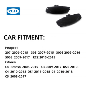 Sequentail LED clignotant <span class=keywords><strong>feu</strong></span> de position latéral pour <span class=keywords><strong>Peugeot</strong></span> 207 308 <span class=keywords><strong>3008</strong></span> 5008 - Product Image 6