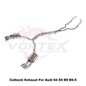 ระบบท่อไอเสียแคทแบ็กสแตนเลส Vortex Sport Sound Tuning สำหรับ Audi S4 S5 B9 B9.5 ปี 2018-2025 แบบอิเล็กทรอนิกส์ - Product Image 3