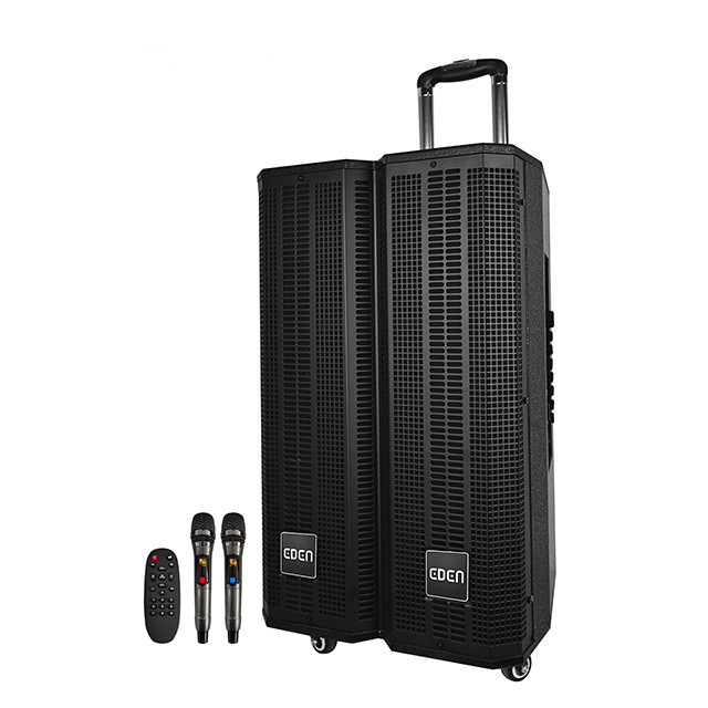 High Power PRO 12 Inch Outdoor Portable Rechargeable Wireless DJ Karaoke Sound Box Trolley  BT Party Speaker