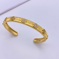 Nouveau produit phare : Ensemble de bijoux de mode pour mariage et anniversaire, bracelet jonc ouvert et bagues en zircon cubique, design Rigato italien