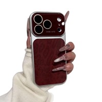Coque de téléphone antichoc à motif léopard tendance avec grande fenêtre de protection pour objectif, compatible iPhone 17 Pro Max, 16 Pro, 15 Pro Max, 14 Pro