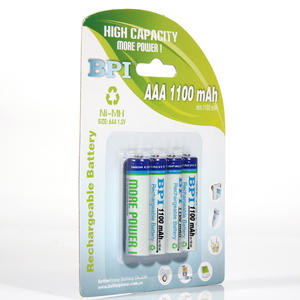 Piles Nickel-hydrure métallique rechargeables <span class=keywords><strong>1.2V</strong></span> <span class=keywords><strong>AAA</strong></span> 1100mAh pour jouets électriques - Product Image 6