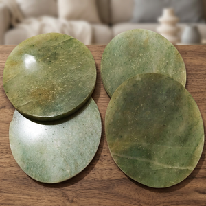 Green Jade <b>Agate</b> <b>Coasters</b> Slices With Rough Edge Natural Stones Crystal Crafts Kitchen Accessories Reiki Rocks Gift Gem <b>Coasters</b> - Product Image 3