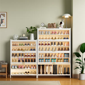 Armoire de rangement de <span class=keywords><strong>chaussures</strong></span> en métal avec porte transparente Organisateur de <span class=keywords><strong>chaussures</strong></span> anti-poussière de grande capacité - Product Image 2