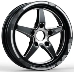 Flrocky 15 Inch Deep Dish 15X3.5 5 Spokes Star 5Holes 5Xx100-5X120 Offset 0 Alloy Pcr Car Wheel Rim For Sale