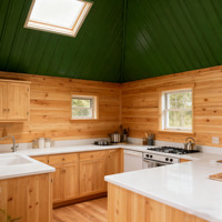 Casetta in Legno Monopiano con Bagno, Interni in Pino, Casa Prefabbricata per Giardino e Campeggio