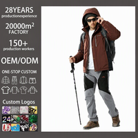 Veste de ski 3 en 1 à capuche, coupe-vent, résistante à l'eau, avec doublure matelassée, pour homme, ODM OEM, color block