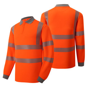 Camiseta Polo de Manga Larga de Tela Modacrílica al por Mayor para Hombre, <span class=keywords><strong>Ropa</strong></span> de Trabajo FR de <span class=keywords><strong>Alta</strong></span> <span class=keywords><strong>Visibilidad</strong></span> Naranja Reflectante Resistente al Fuego EN20471 - Product Image 1