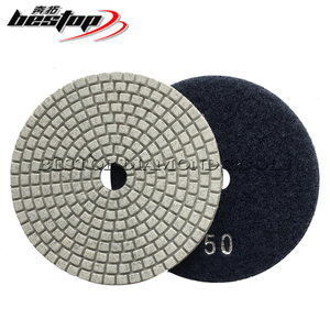 Almohadilla de pulido en húmedo de diamante y mármol redondo de 4 pulgadas Almohadillas de pulido de piedra personalizables OEM flexibles - Product Image 1