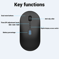 Nouvelle Souris Gaming Sans Fil Bluetooth 2,4 GHz YL04 2026 - Souris Double Mode Étanche Haute Précision (DPI) USB pour Ordinateurs Portables et PC avec Affichage Numérique