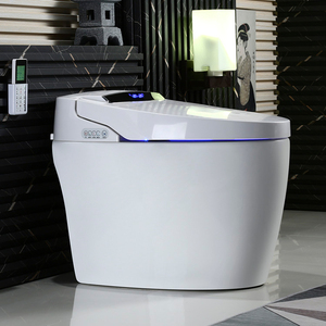 Nouveau design de toilettes électroniques siphoniques à chasse d'eau avec capteur automatique Bidet de salle de bains Toilette intelligente automatique intelligente avec télécommande - Product Image 4