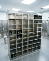 Armoire de rangement industrielle OEM en acier inoxydable 304 pour vêtements médicaux, casier à chaussures pour employés en salle blanche, casier à vêtements de travail assemblé