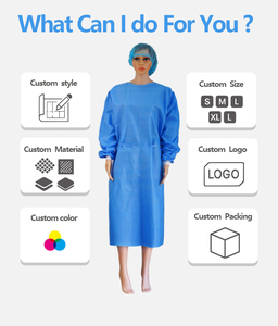 Robes d'isolement chirurgicales jetables SMS PE PP de haute qualité en gros, certifiées CE, prix attractif, logo personnalisable, livraison rapide - Product Image 3