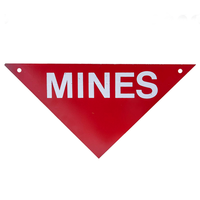 Dingfei personnalisé rouge jaune haute visibilité symboles d'alerte en PVC réfléchissants Mines avertissement panneau de danger