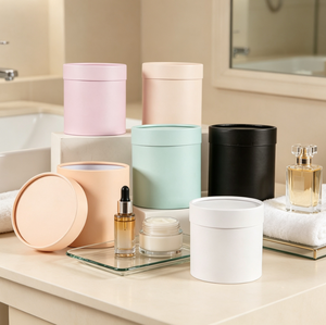 Boîte en papier cylindrique ronde vide, plusieurs tons pastel, pour bouquet de fleurs, bougie, emballage de cosmétiques, tube de rangement - Product Image 4