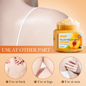 Venta al por mayor caliente eliminar la piel muerta Etiqueta Privada mejorar la rugosidad hidratante melocotón blanqueamiento limpieza profunda exfoliante corporal - Product Image 5