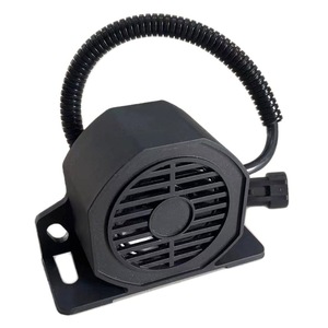 Reverse Horn <b>12V</b>/24V Black Buzzer Alarm For Engineering Vehicle Forklift With Wiring <b>Plug</b> - Product Image 5