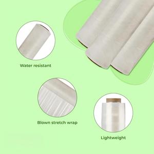 Stretched High Gloss Reinforced Grade Stretch <b>Wrap</b> <b>Clear</b> Blown Film Lightweight Pallet <b>Wrap</b> for Shipping & Moving - Product Image 2