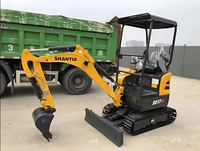 Mini-excavatrice Shantui SE17 haute performance et économique, 1,7 tonne, mini-pelle hydraulique pour travaux d'aménagement paysager et de terrassement