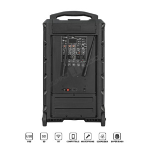 2000W 12" Portable Trolley Karaoke Speaker for V5.0 DSP <strong>Echo</strong>/Reverb Wireless Microphone Rechargeable Battery Guitar <strong>Input</strong> - Product Image 4