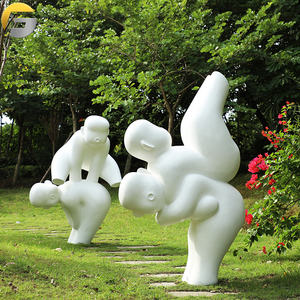 뜨거운 판매 다채로운 표면 수지 지방 레이디 조각 쇼핑몰 야외 장식 - Product Image 6