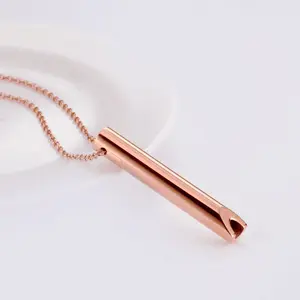 Meditation stereo Whistle Pendant accessories regulate breathing relaxation decompression stainless steel necklaces for women ne