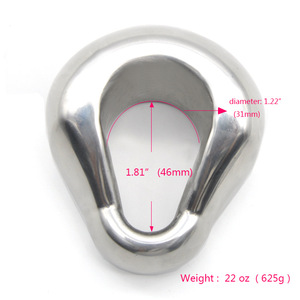 Edelstahl männliche Kugel trage Hoch leistungs gewichte Anhänger Keuschheit Gerät Schloss Penis Ring Sexspielzeug - Product Image 5