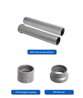 Kit de raccords de conduit EPP pour boîte de distribution d'air, coudes, tés et coupleurs pour conduits VMC EPP pour ventilation centralisée HVAC d'air frais OEM