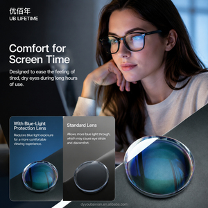 Verres progressifs multifocaux anti-lumière bleue 1.61 HMC en résine avec protection UV pour <span class=keywords><strong>presbytie</strong></span> et <span class=keywords><strong>myopie</strong></span>, double usage, vente en gros - Product Image 1